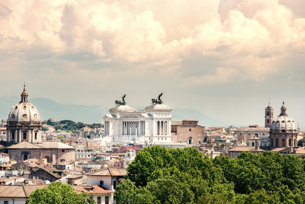 Italie, Lazio, Rome, paysage urbain, Vue du monument de Vittorio.