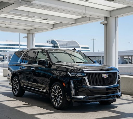 Une Cadillac Escalade noire s'est garée à l'aéroport